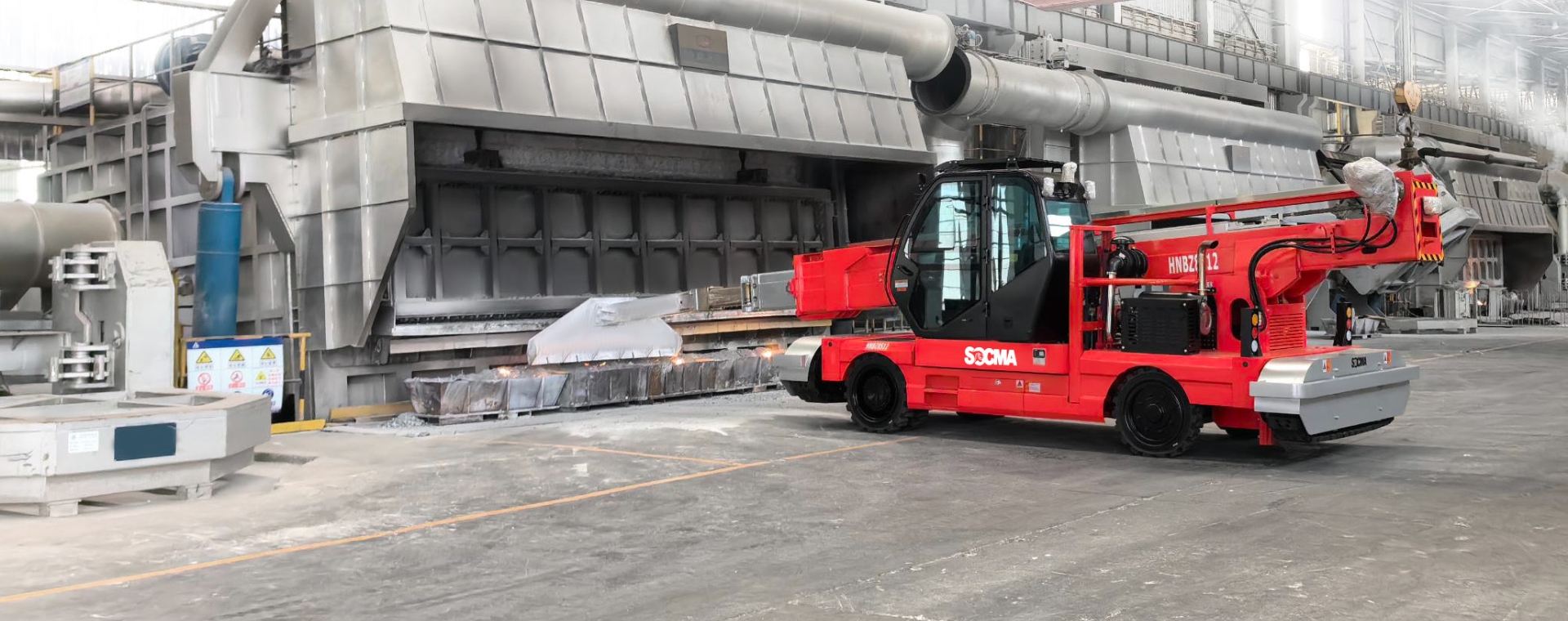 Solutions de précision pour fonderies d'aluminium avec les véhicules d'entretien de fours SOCMA